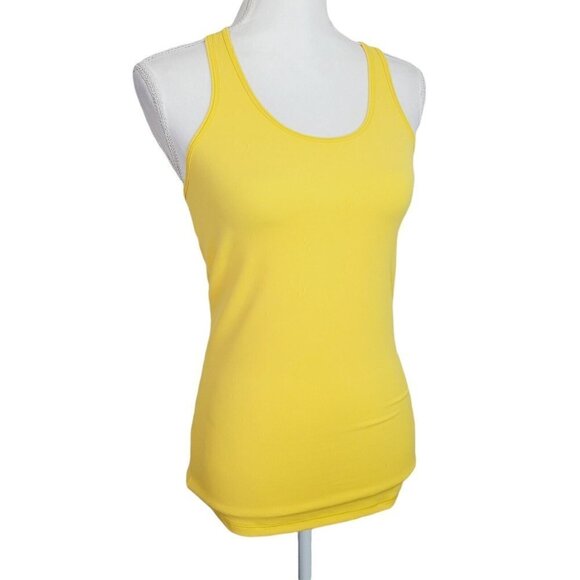 Calia XSmall Fitted Move Tank Top Yellow NWOT Athletic Racerback Casual Wear - Picture 1 of 6